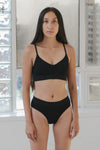 BASERANGE SOFT soft series collection bamboo fiber bamboo cotton bra underwear without steel ring France BAS-BRSO-BL-000-HEI BRSO1 black BRSO-BL-000 24 new upgrade
